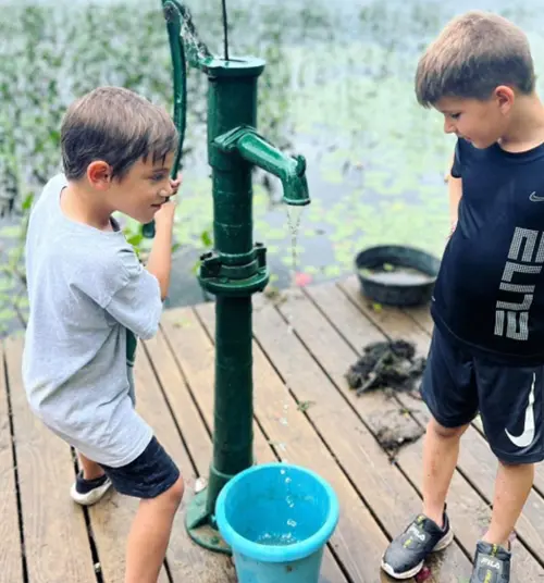 Pumping tap water